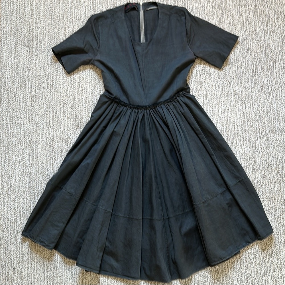 Marni gray cotton A-line dress